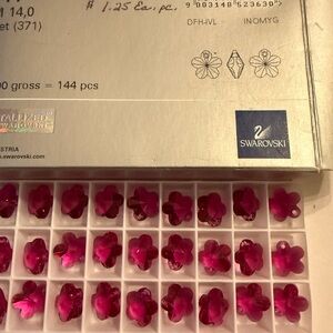 Swarovski magenta crystals